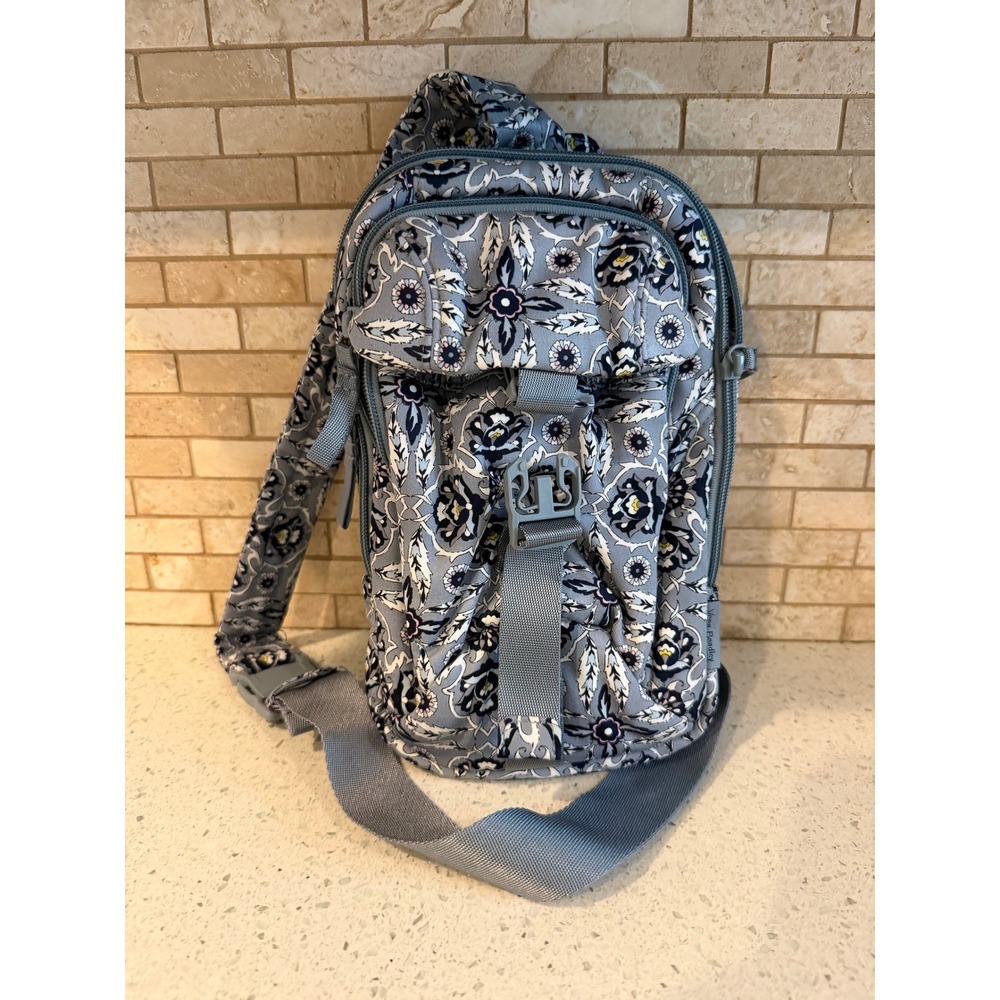 era Bradley Utility Sling Backpack In Plaza Tile Shoulder Bag